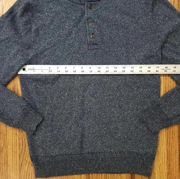 Wallace & Barnes Sweater Mens Small Blue Wool Blend Long Sleeve Pullover - Picture 5 of 5